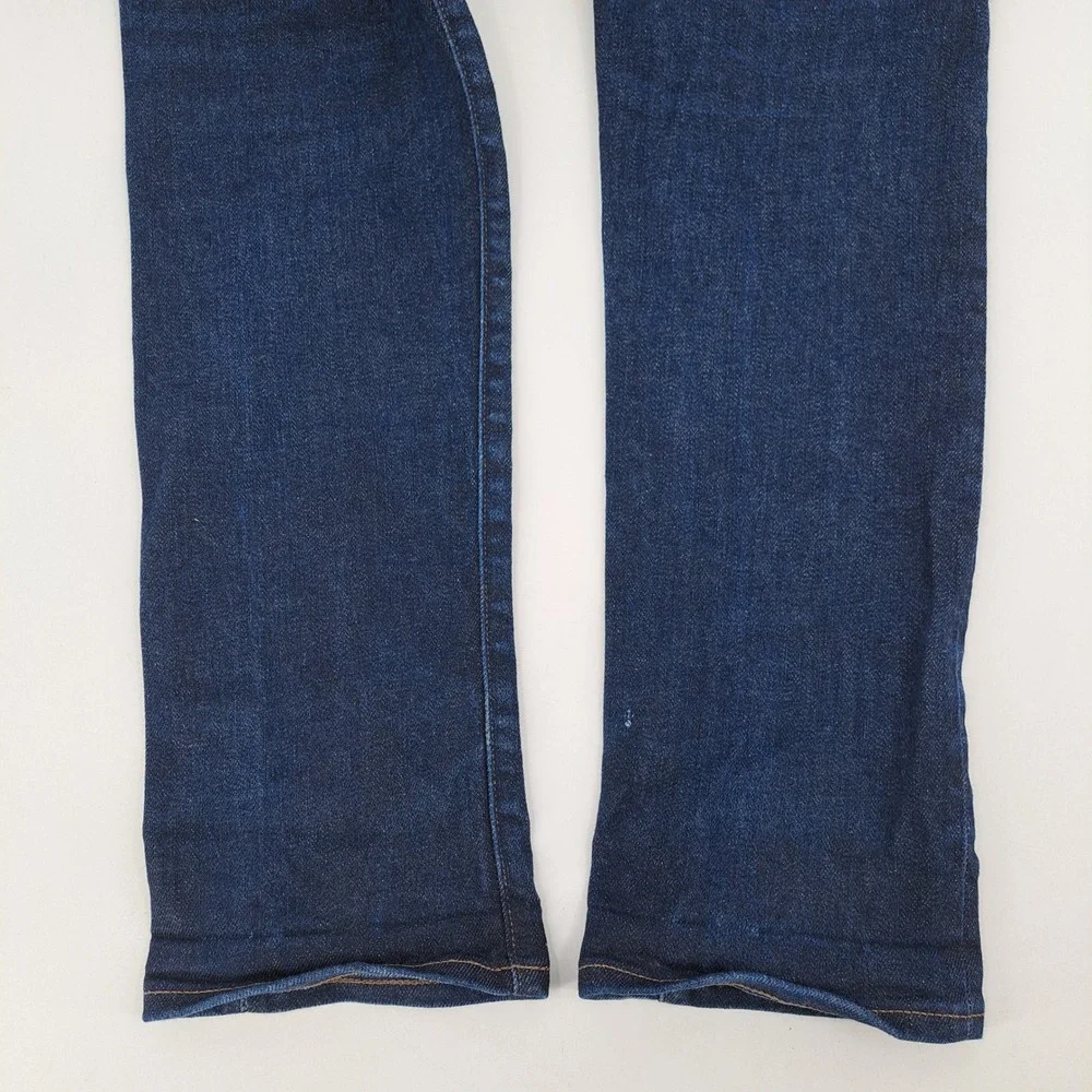 Uniqlo Slim Straight Jeans Mens 33x34 Cotton Indigo Selvedge Kaihara Denim